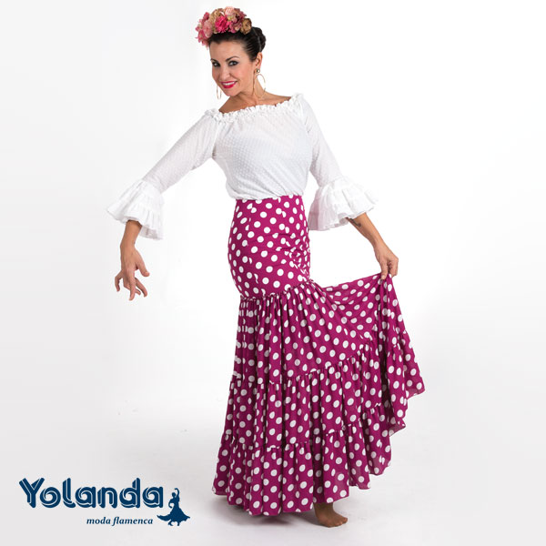 Exclusivo Pico Caballo Falda Canastera "Rocío" - 2200-2404 - Yolanda Moda Flamenca