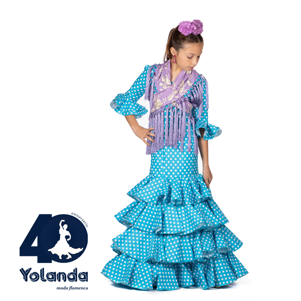 vestido flamenca niña feria Sevilla 2023 Yolanda Moda Flamenca