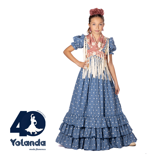 traje de flamenca niña feria abril Sevilla 2023